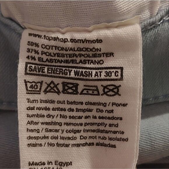 Topshop Moto Leigh Light Blue Jeans Size 26 - Picture 7 of 8